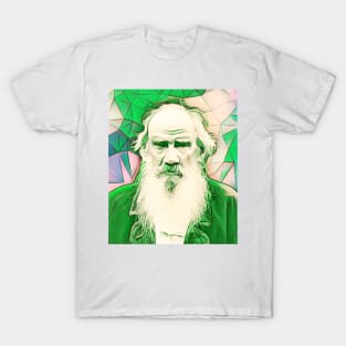 Leo Tolstoy Green Portrait | Leo Tolstoy Artwork 8 T-Shirt